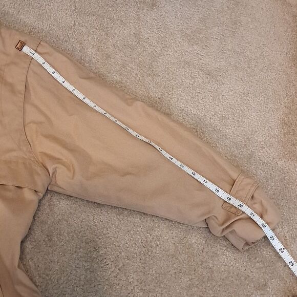 Classic Vintage Trench Coat Removable zipper Lining Pockets Funnel Neck Size 8 - Picture 7 of 16